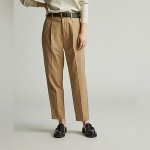 NWT Everlane The Tencel Way-High Taper Pant Size 12 Ash Brown